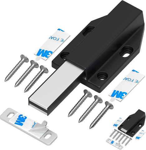 Magnetic Push Latch Without Nail Installation Heavy Duty Magnetic Touch Latches for Large Door Push Release Latch