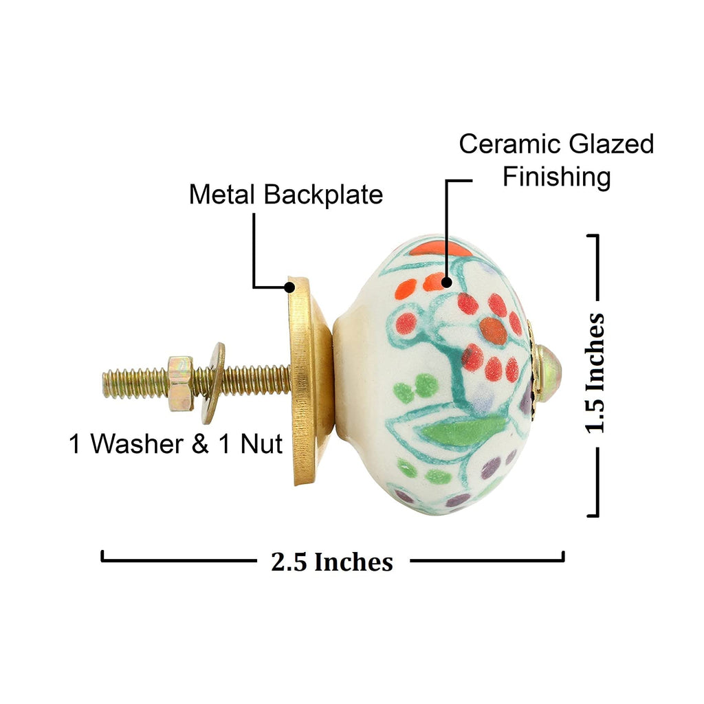 Drawer Knobs - Countryside Boho Ceramic Dresser Pull Handle Kitchen Cabinets Cupboard Wardrobe Knob Farmhouse Decor