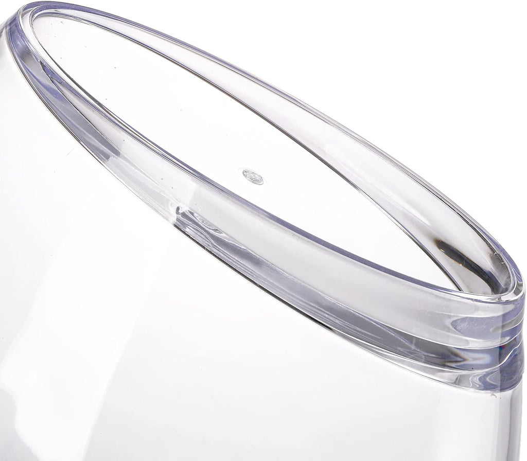 Acrylic Ice Bucket, 5.2L Clear Plastic Champagne Wine Bucket Chiller, Oval Bar Ice Cooler Container, Food - Set of 2