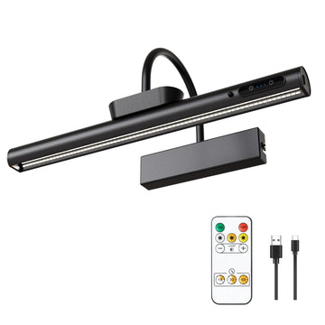 Dimmable Cordless Picture Light with Controller and Timer, Rechargeable Battery Wall Sconce for Wall Pictures
