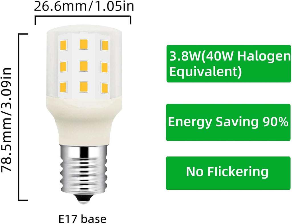 Led KEI D28X KEL 2816X Refrigerator Bulb 3W 2815 D28M Replacement Freezer Light Bulbs 100-265v E17 40w Halogen 500lm