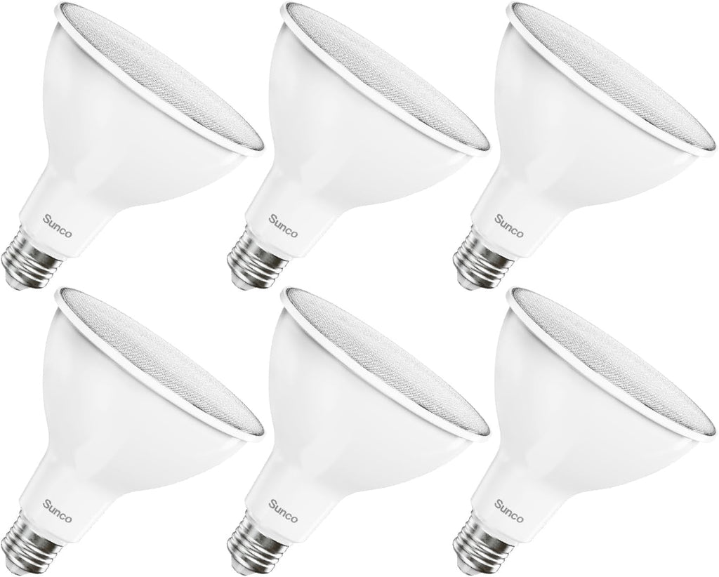 6 Pack Outdoor Flood Light Bulb LED PAR38, Exterior Spotlight Bulbs, Weatherproof, 1050 LM, 13W (100W Equivalent)