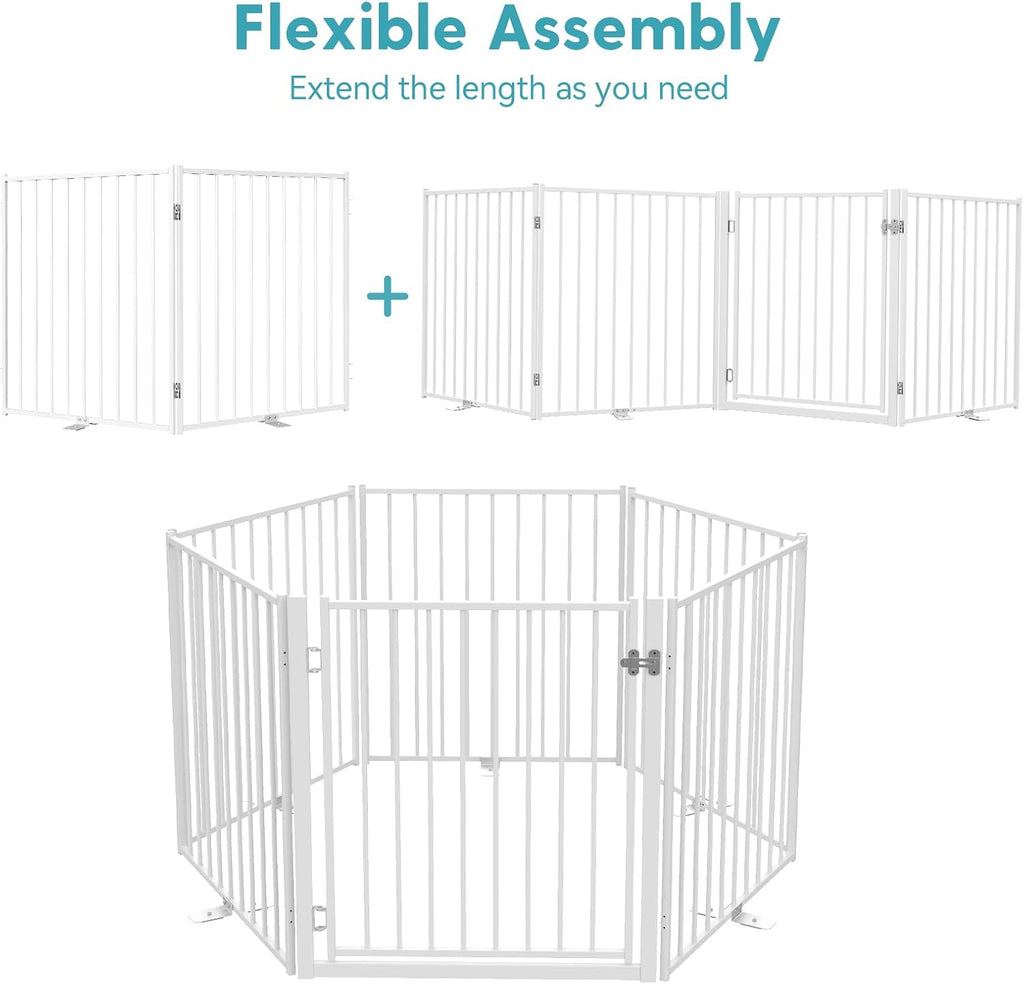 Full Metal Dog Gate Extension, 30" Tall Foldable Panels