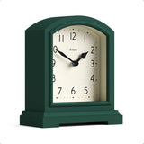 Tavern Mantel Clock - Modern Arch top Design - Dark Green - Contemporary Classic Style for Desk, Table, Shelf or Bedside