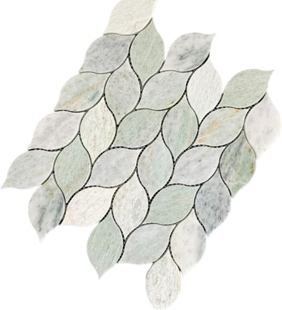 Ming Green Greyish Petal Marble Polished Floor Wall Tile Backsplash, Bathroon Shower, Fireplace Surround, Decor