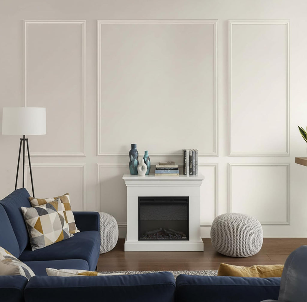 Pre-Cut Peel and Stick Wall Molding Kit Wainscoting Trim- Self Adhesive Premade Accent Panel Chair Rail for Interior