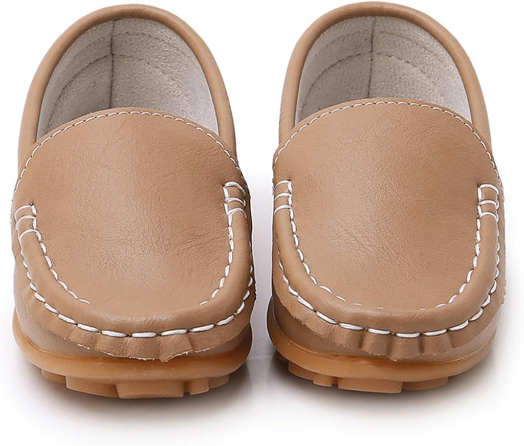 Kids Girls Boys Slip-on Loafers Oxford PU Leather Flats Shoes(Toddler/Little Kid)