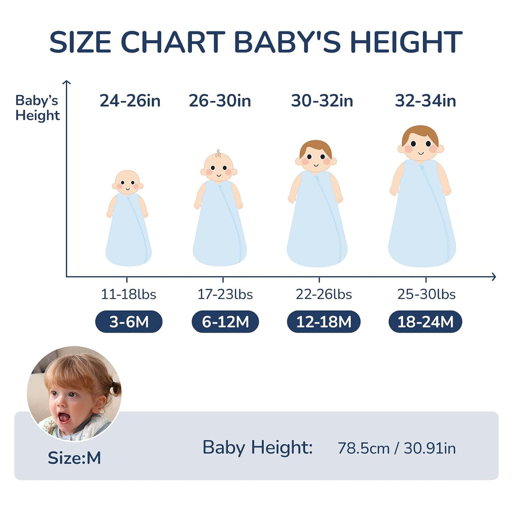 Sleep Sack, 2.5 TOG Toddler Sleep Sack Thermostatic, Super Soft Cotton Quilted Baby Wearable Blanket