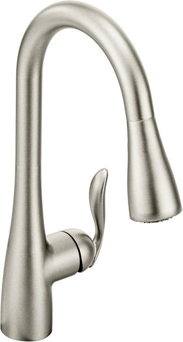 Arbor Spot Resist Stainless One-Handle Pulldown Kitchen Faucet with Sprayer and a Reflex Docking System, Kitchen Sink