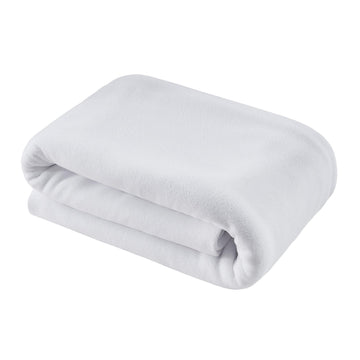 Polar Fleece Fabric, 60 inches Wide (White, 2 Yards)