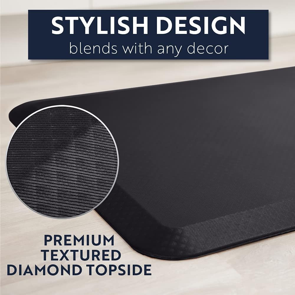 Anti Fatigue Mats Floor, Reduce Foot, Knee, Back Pressure, 3/4 Inch Thick Cushioned Ergonomic Mat, Waterproof Comfort