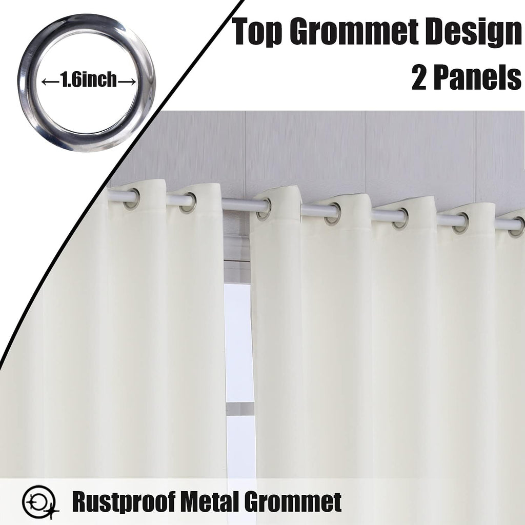 Waterproof Indoor/Outdoor Curtains Thermal Insulated | Sun Blocking Privacy Grommet Blackout Curtains /Porch/Living