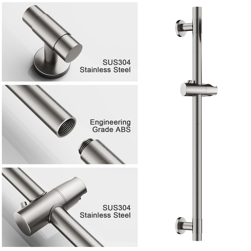 Shower Slide Bar Handheld Shower Head with Hose, 5-Function Hand Shower with Wall Mount,shower slide bar,adjustable