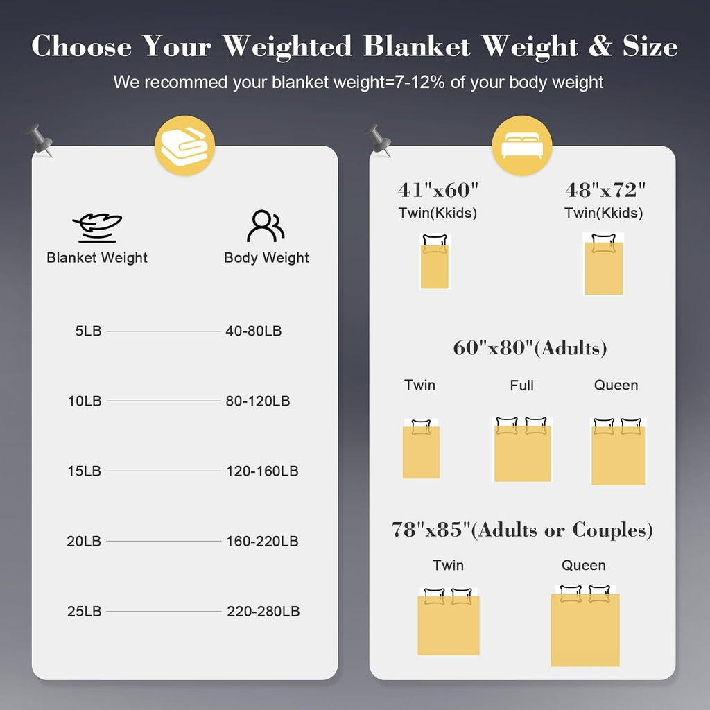Weighted Blanket for Adults, Grey Cooling Heavy Blanket for Sleeping Perfect for 190-210 lbs, Queen Size Breathable