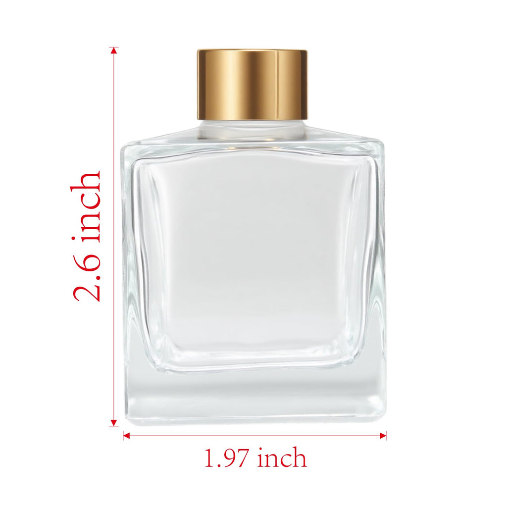 180ml Fragrance Glass Reed Diffuser Bottles Set of 4 Jars