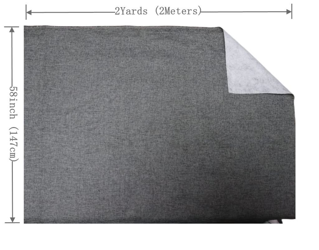 Upholstery Fabric, for Sofa Chair, Slub Linen Type Cloth Material (16 Navy Blue, 2 Yard (57x 72 inch))