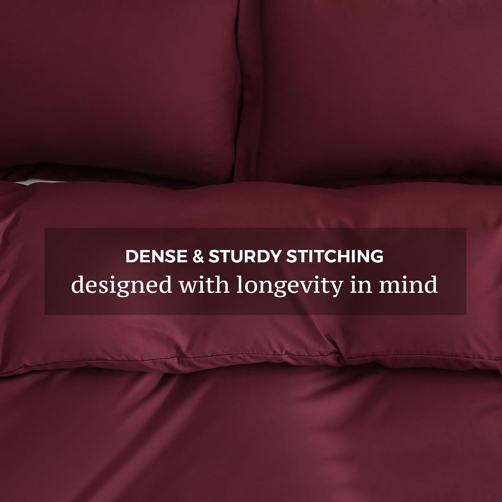 Duvet Cover Set, 3 Piece Duvet Cover with Pillow Shams, Soft Brushed Microfiber Zipper Closure