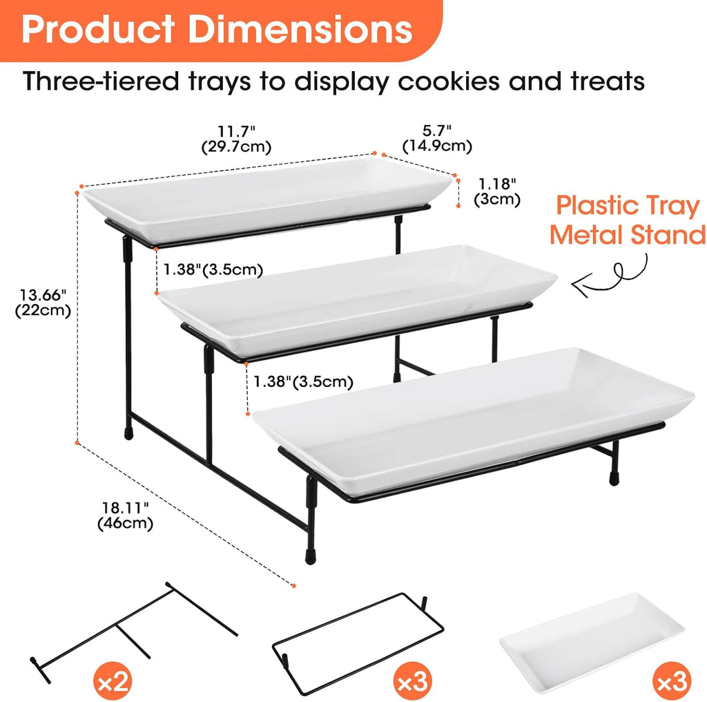 3 Tier Cookie Display Stand, Suitable for Party & Family Gatherings, Tiered Dessert Tray Applicable to Cookies