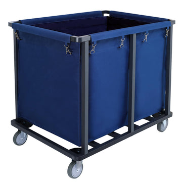 Commercial Laundry Cart with Wheels,400L Blue