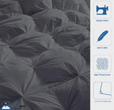 Oversized Queen Comforter 98 x 98 - Hotel Luxury 1 Piece Down Alternative Pinch Pleat Comforter with