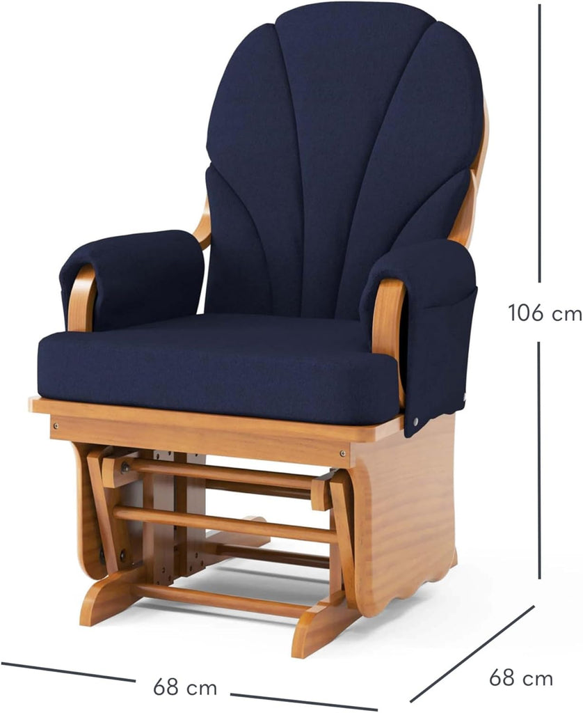Wood Base Glider Rocker - Baby Feeding and Rocking Chair , Daycare Environment - Nursery Rocking Chairs with