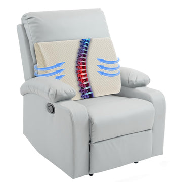 Lumbar Support Pillow for Recliner Chair, Memory Foam Back Support Cushion for Elderly, Extra Large Lumbar Support