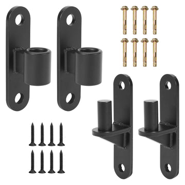 Wall Mount Gate Hinges, 2 Pairs Heavy Duty Fence Gate Hinges 5/8'' Pin Fence Post Hinge Set for Wooden or Concrete