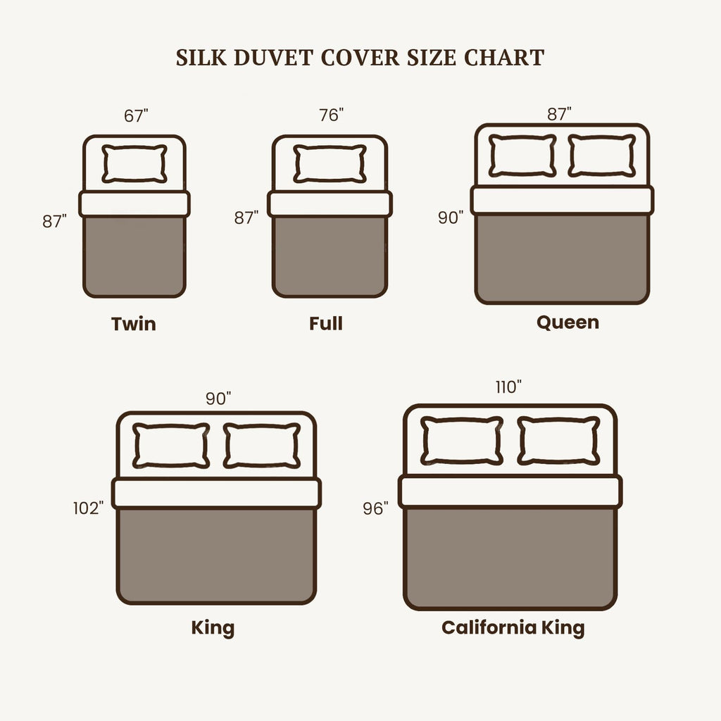 100% 6A+ Mulberry Silk Duvet Cover Champagne