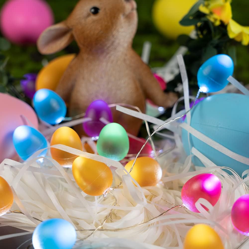Easter Decorations Easter Egg Ornaments 10ft 30 LEDs Fairy Lights