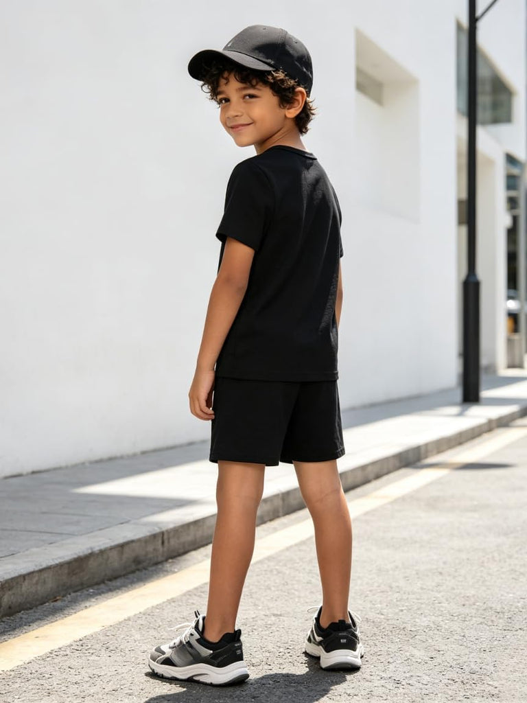 Toddler Boy Clothes Summer Outfit 2 Pieces Set Graphic T-Shirt Top + Shorts Clothing Set, Years