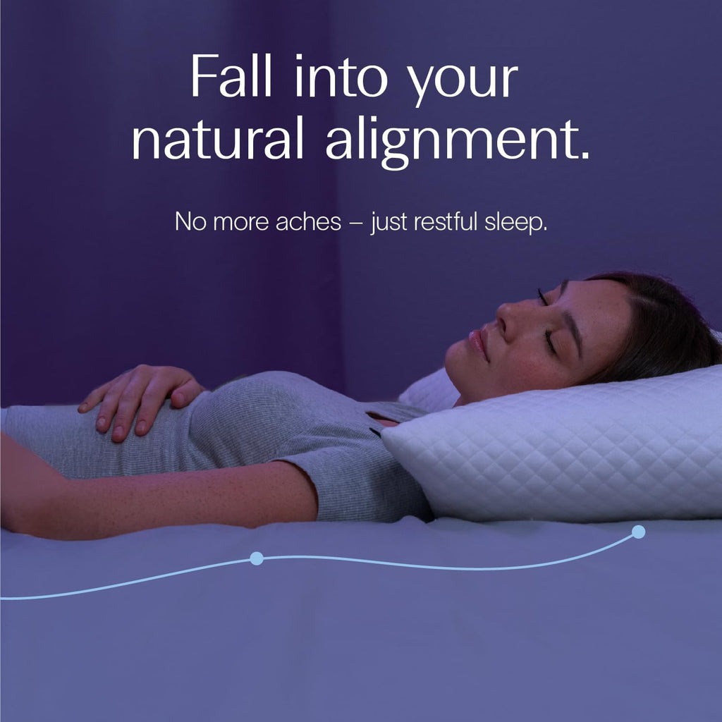 Signature Adjustable Shredded Memory Foam Pillow Queen | CertiPUR-US Certified | Bamboo Rayon Cover | Side Back