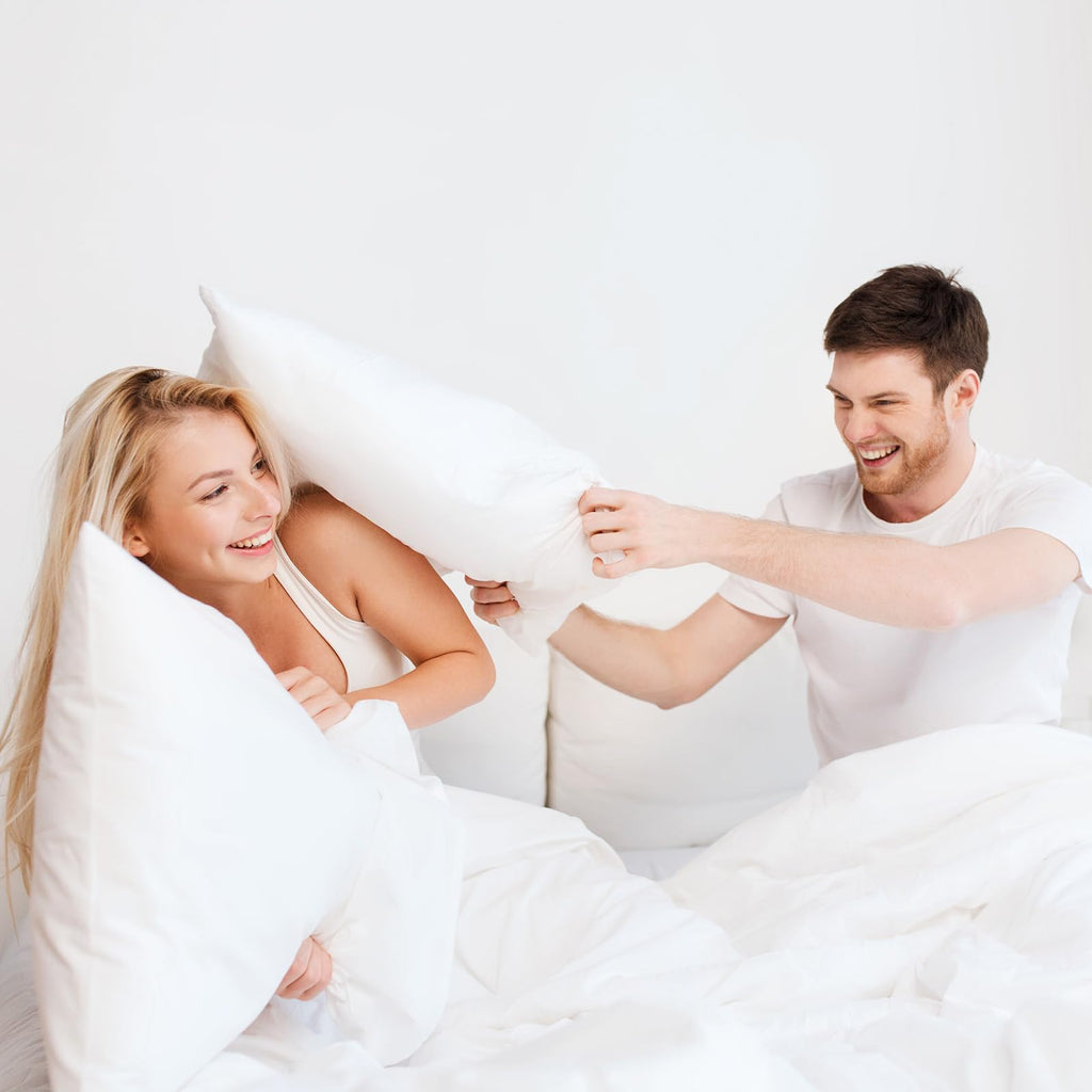 Throw Pillows Insert Set of 2, White 28x28 in Pillow Inserts with 100% Cotton Cover, Bed and Couch Decorative Stuffer