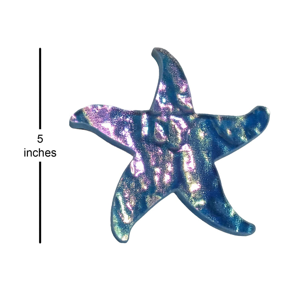 Starfish Glass Swimming Pool Step Marker Mosaic (5", Deep Blue) (2 Pack)