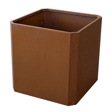 Corten Steel Planter Box 26"L x 26"W x 26"H Large Square Steel Planter Box
