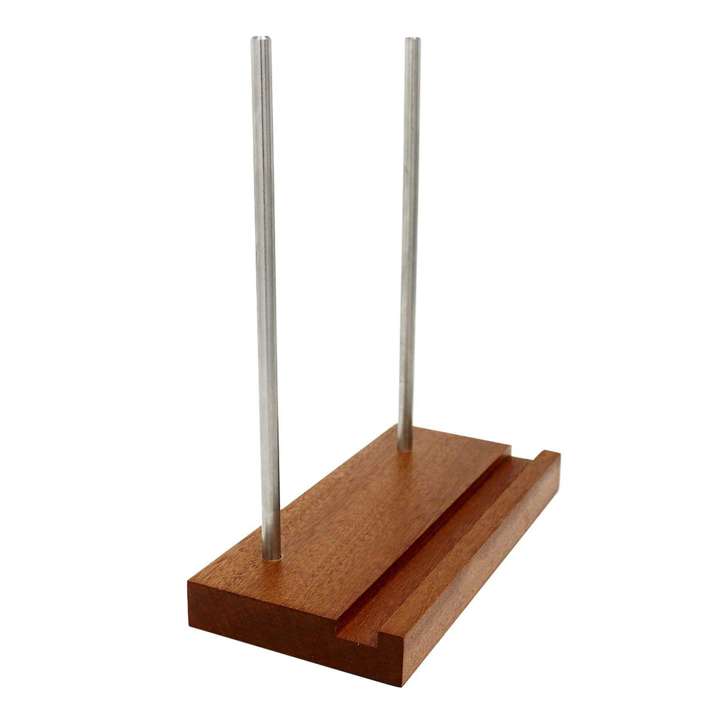 Wooden Vinyl Record Holder Stand, Now Playing Display, Sapele