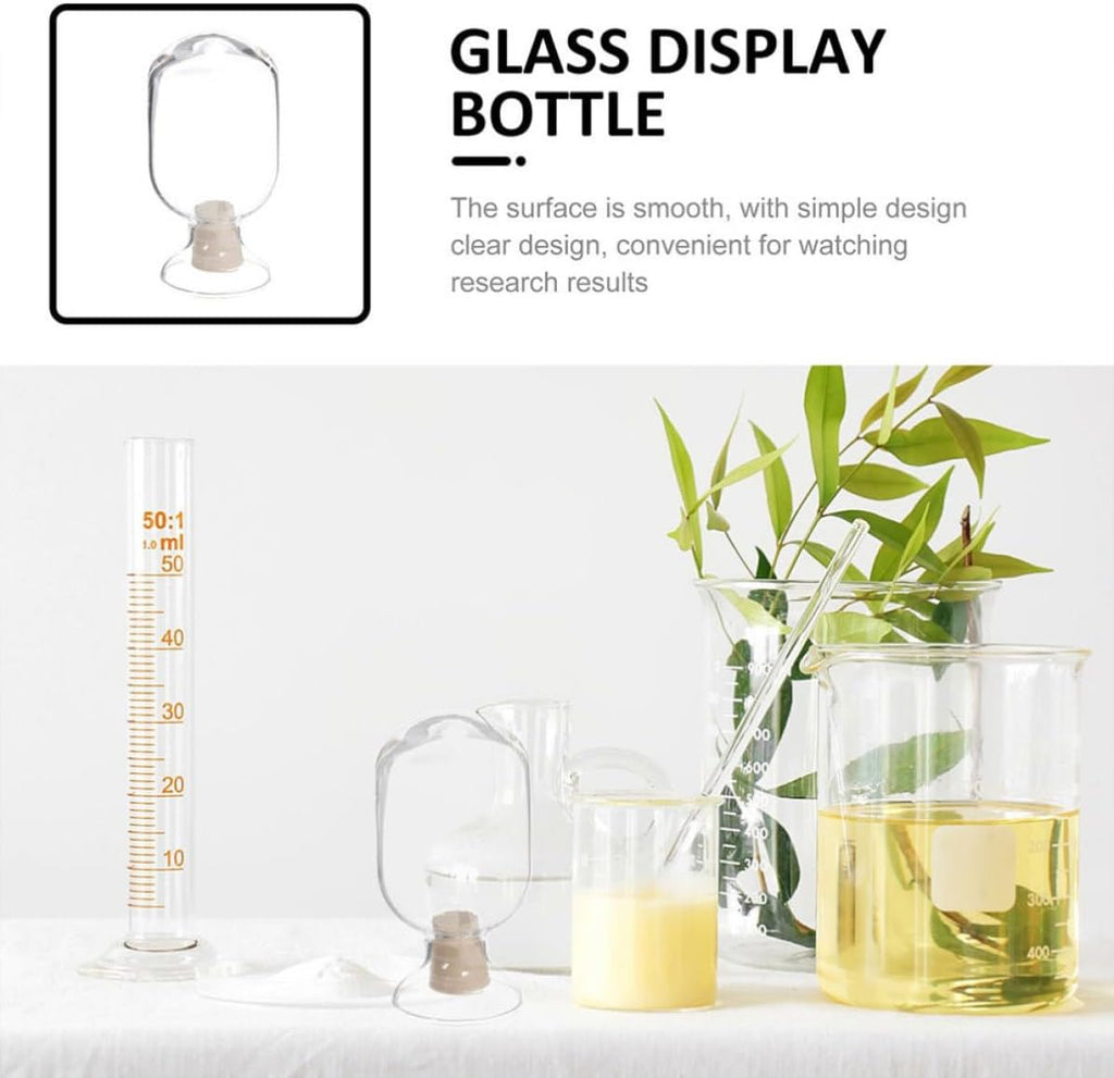 Glass Match Holder with Lid 250ml Storage Jar for Matches - Set of 3