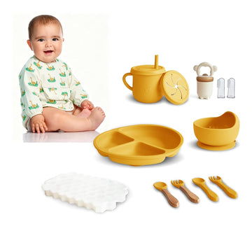 Feeding Set 12PCS,Baby Led Weaning Set(Honey)