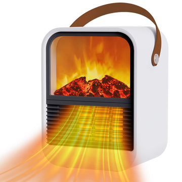 Portable Mini Electric Fireplace Space Heaters for Indoor Use