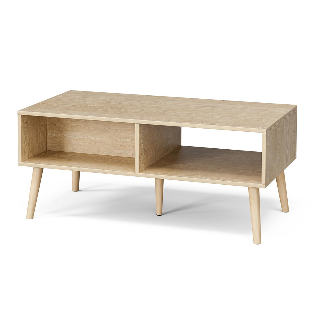 Rattan Coffee Table with Drawer, Boho, Natural