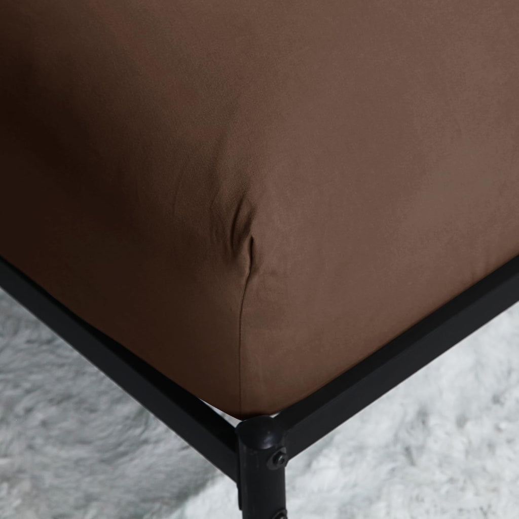 Flannel Sheet Set - Soft & Comfortable Bedding Sheet, Easy Care Ultra Warm & Luxurious 4-Piece Collection (Brown
