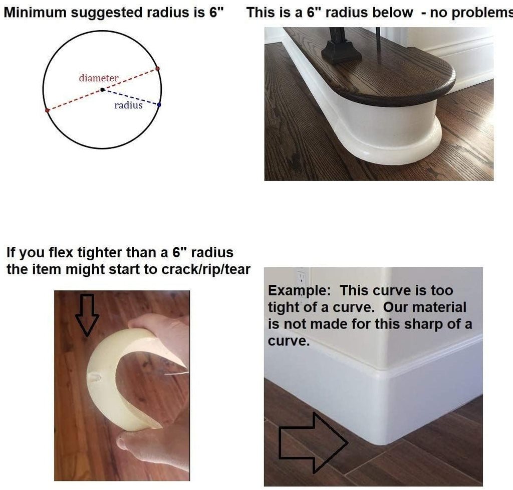 Flexible Cove Molding - #: 3/4" x 3/4" Flex Cove molding - 8' feet Long