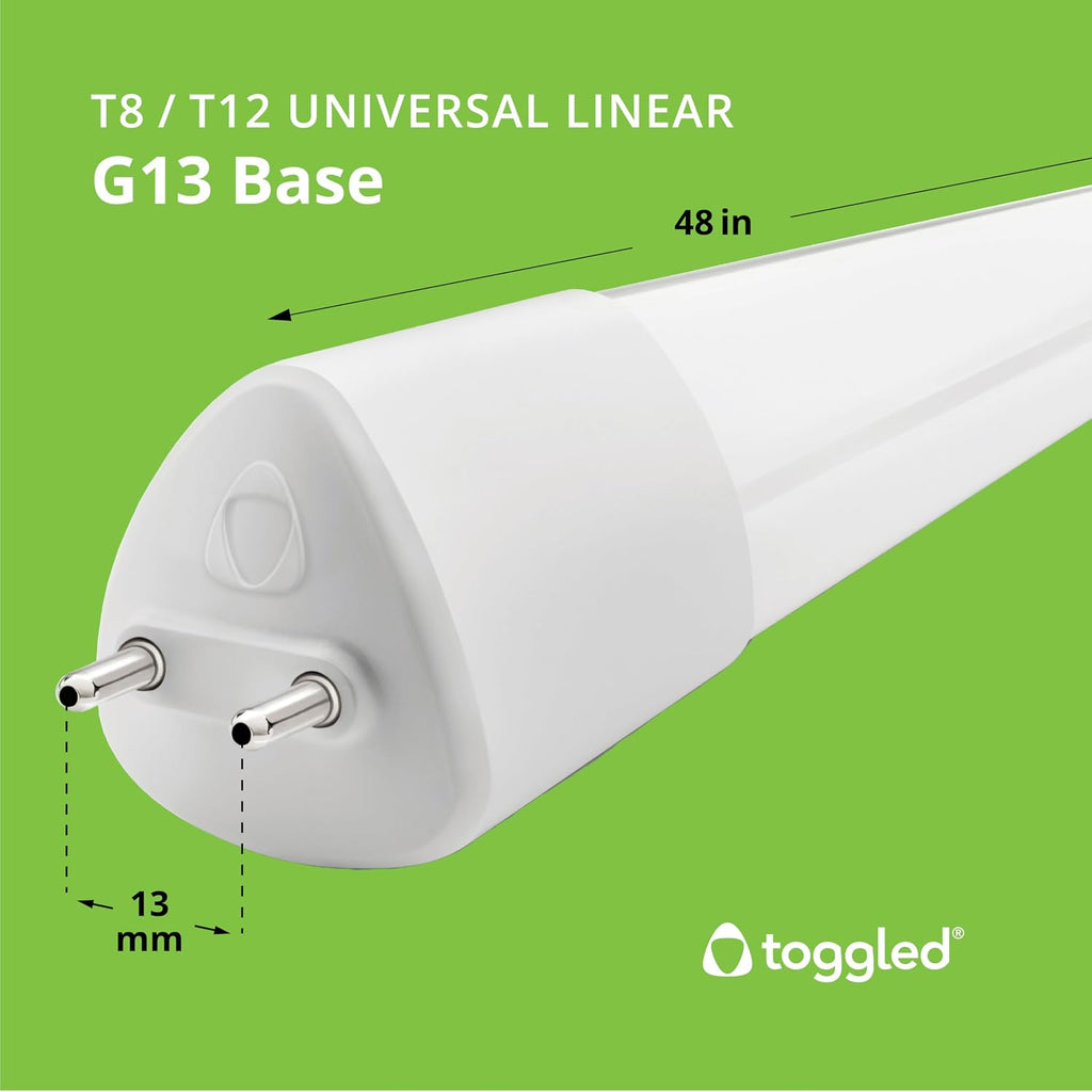 4FT T8 LED Tubes, 16W, 6500K, Dimmable, Type B, 24 Pack (24 Tubes)