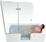 Ella Laydown 32x72 Air Massage Walk-In-Bathtub Left Drain, Bi-Fold Shower Screen