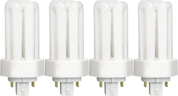 13 Watt CFL Light Bulbs | 4 Pin GX24Q-1 Base 2700K Soft White | 13W High Output 900 Lumens | Triple Tube Compact