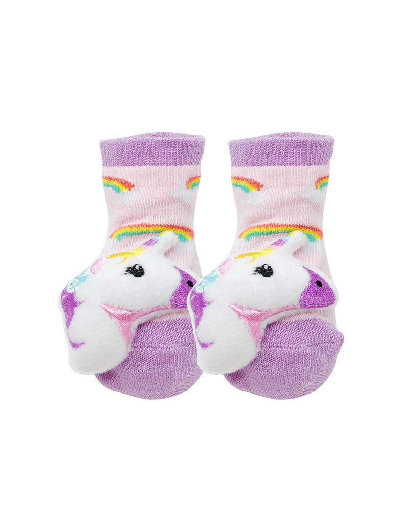 Adorable Baby 6 Pair Non-Skid Bootie Socks (Pretty in Pink)