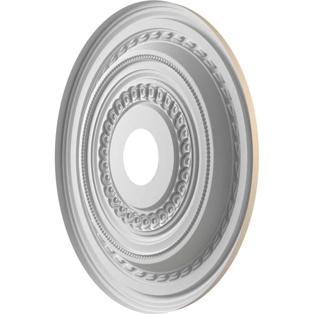 19"OD x 3 1/2"ID x 1"P Cole Thermoformed PVC Ceiling Medallion (Fits Canopies up to 5 1/8"), UltraCover Satin Smokey