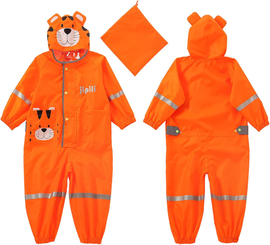 Kids Toddlers Rainsuit Boys Girls One Piece Rain Coat Waterproof Overalls