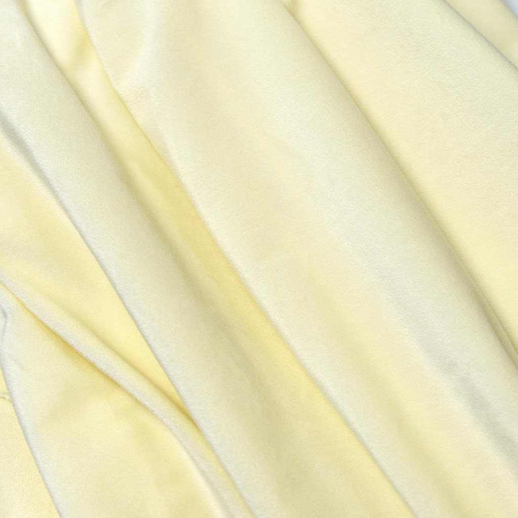 Light Yellow Minky Fabric by The Yard, 60" Wide, 1 Yard