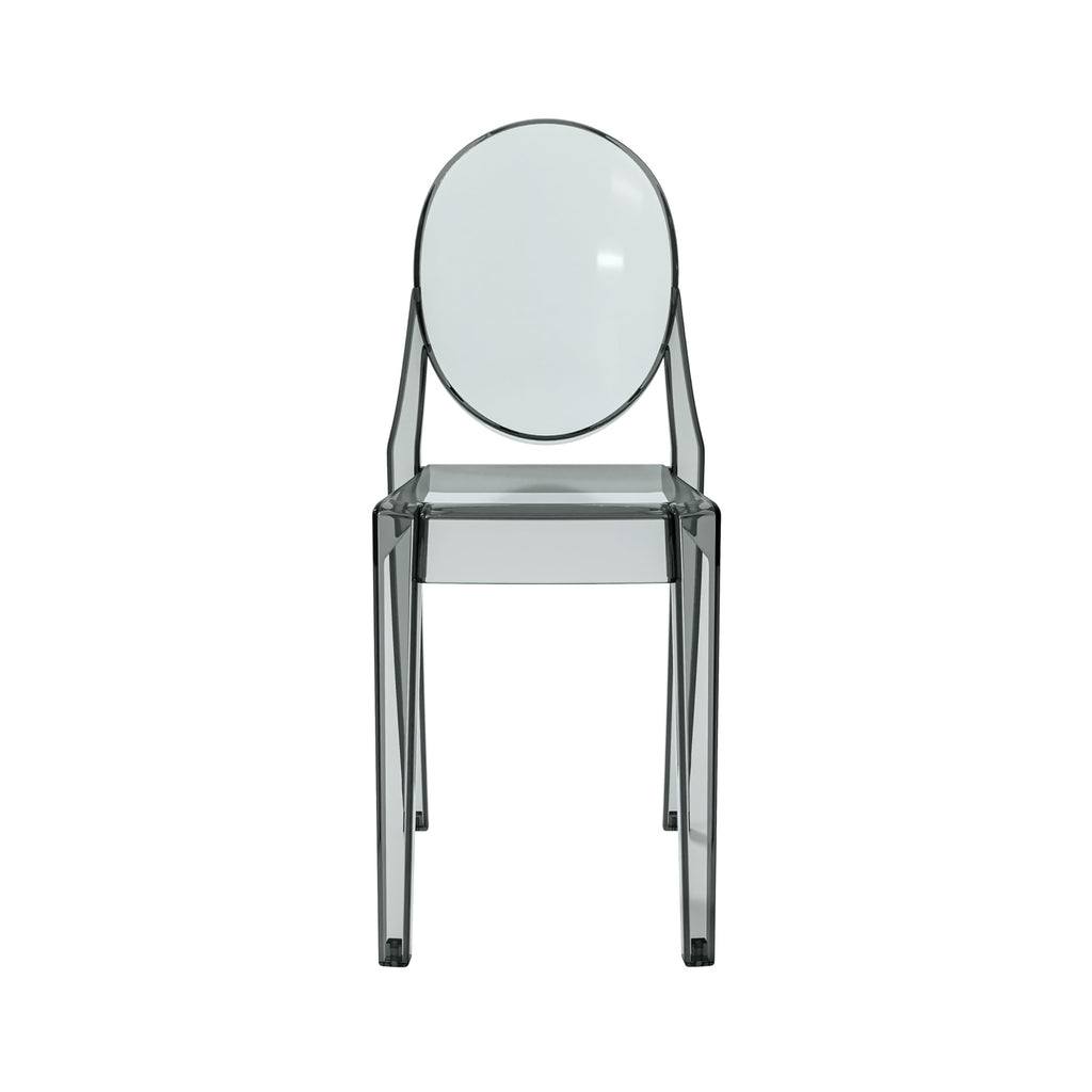 Ghost Chairs, Stackable Acrylic Event Chairs, Set of 4, Grey