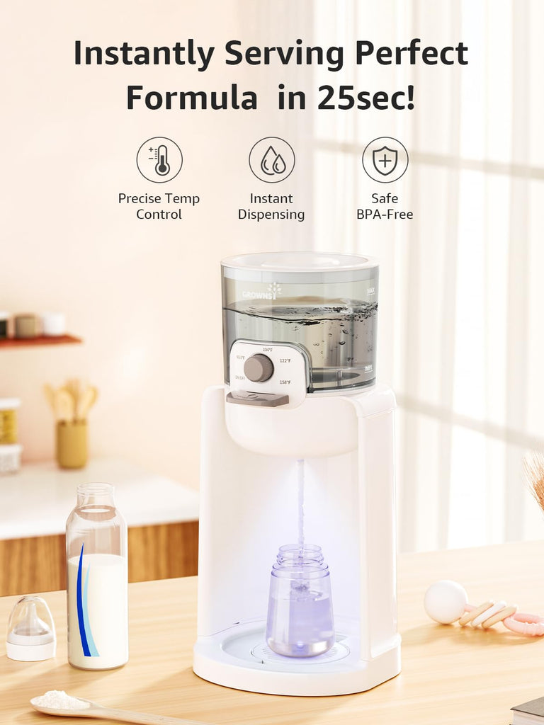 Instant Baby Bottle Warmer with Night Light, Precise 4-Temp Control